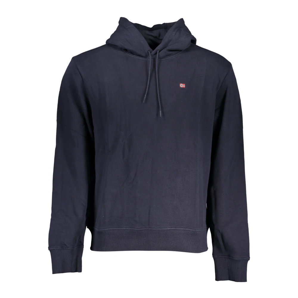 Napapijri Blauwe Hoodie van Katoen voor Mannen Blue Heren