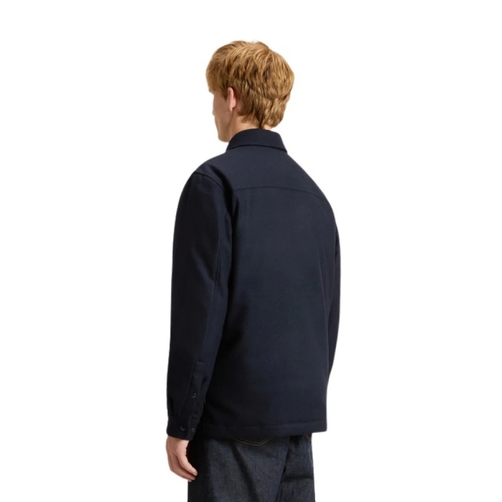 Woolrich Melton Wol Overhemd Blue Heren