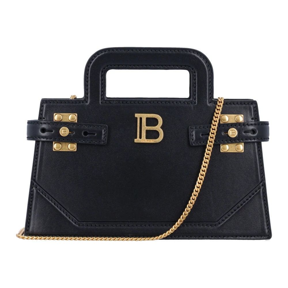 Balmain Small B-Buzz Top Handle Bag Black, Dam