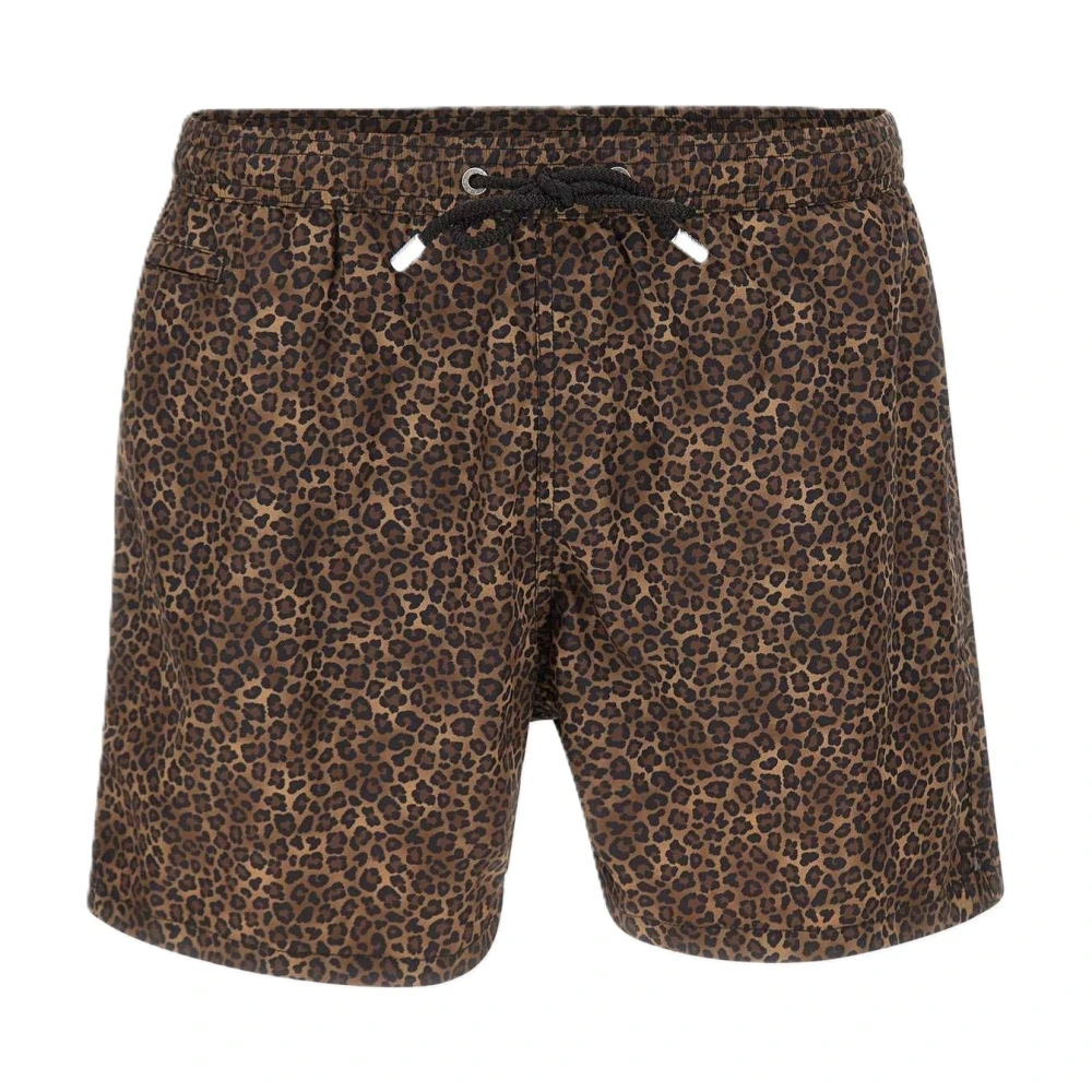 Mc2 Saint Barth Men's Brown Beachwear, Xl, Lighting Micro Fantasy Ultralight Swimsuit