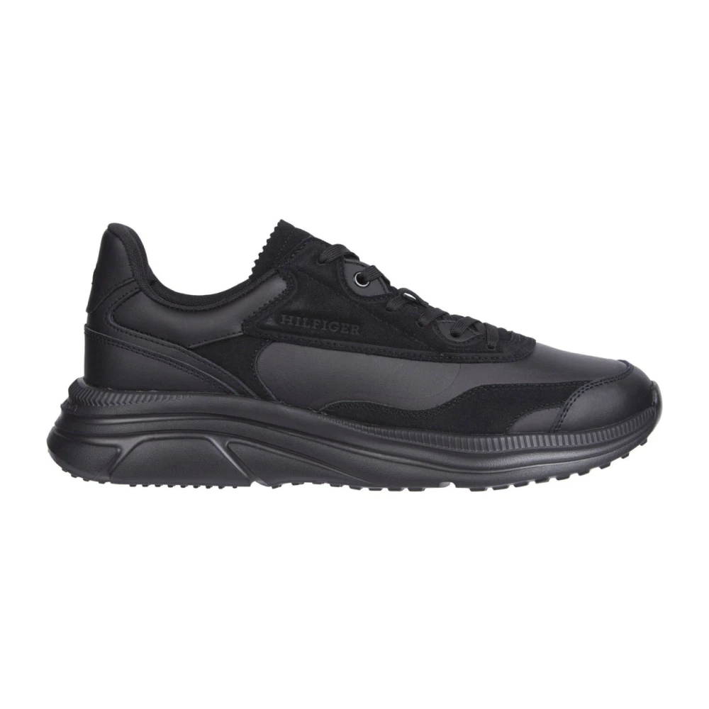 Tommy Hilfiger Men's Black Sneakers, 8 Uk, Modern Runner Trainers