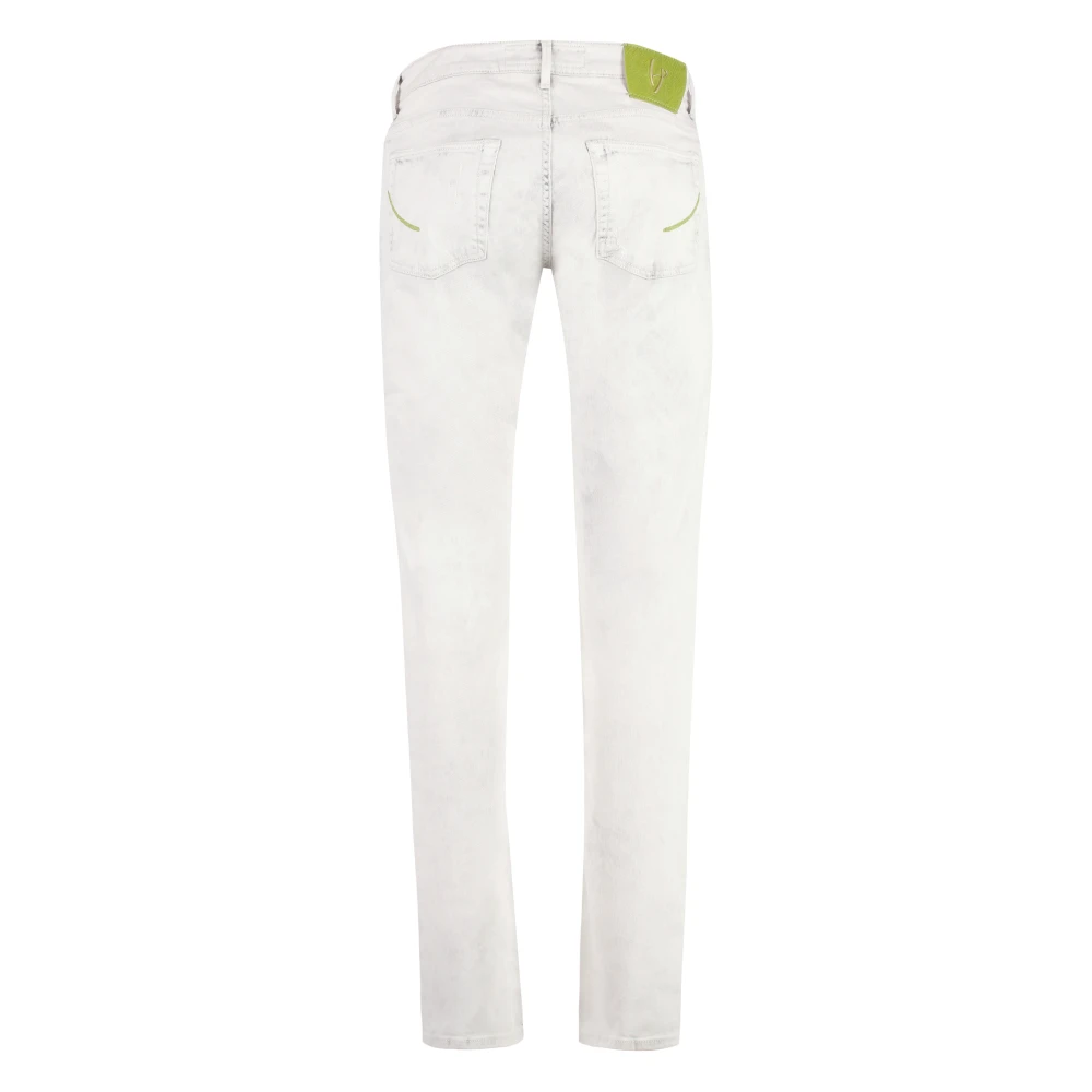 Hand Picked Versleten Slim Fit Jeans Gray Heren