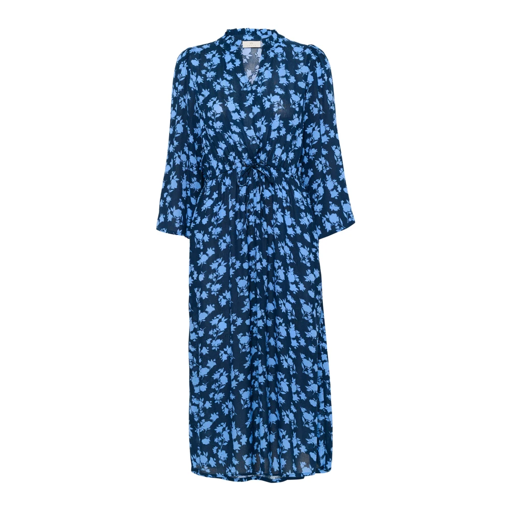 Kaffe Midnight Bloemen Jurk Blue Dames