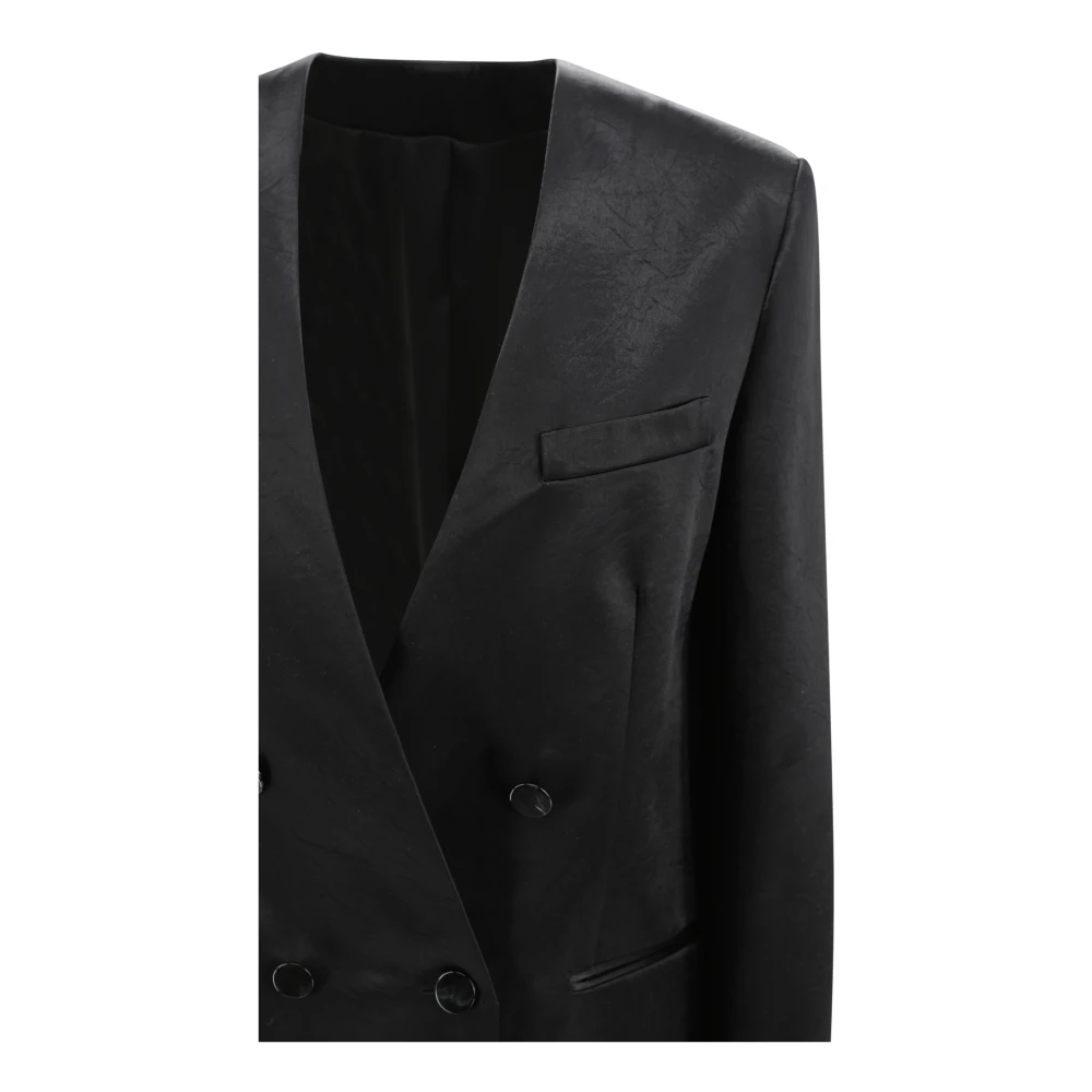 Philosophy di Lorenzo Serafini Zwarte double-breasted blazerjas Black Dames