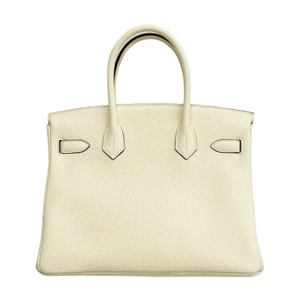 Hermès Vintage Pre-owned Leather handbags White Dames