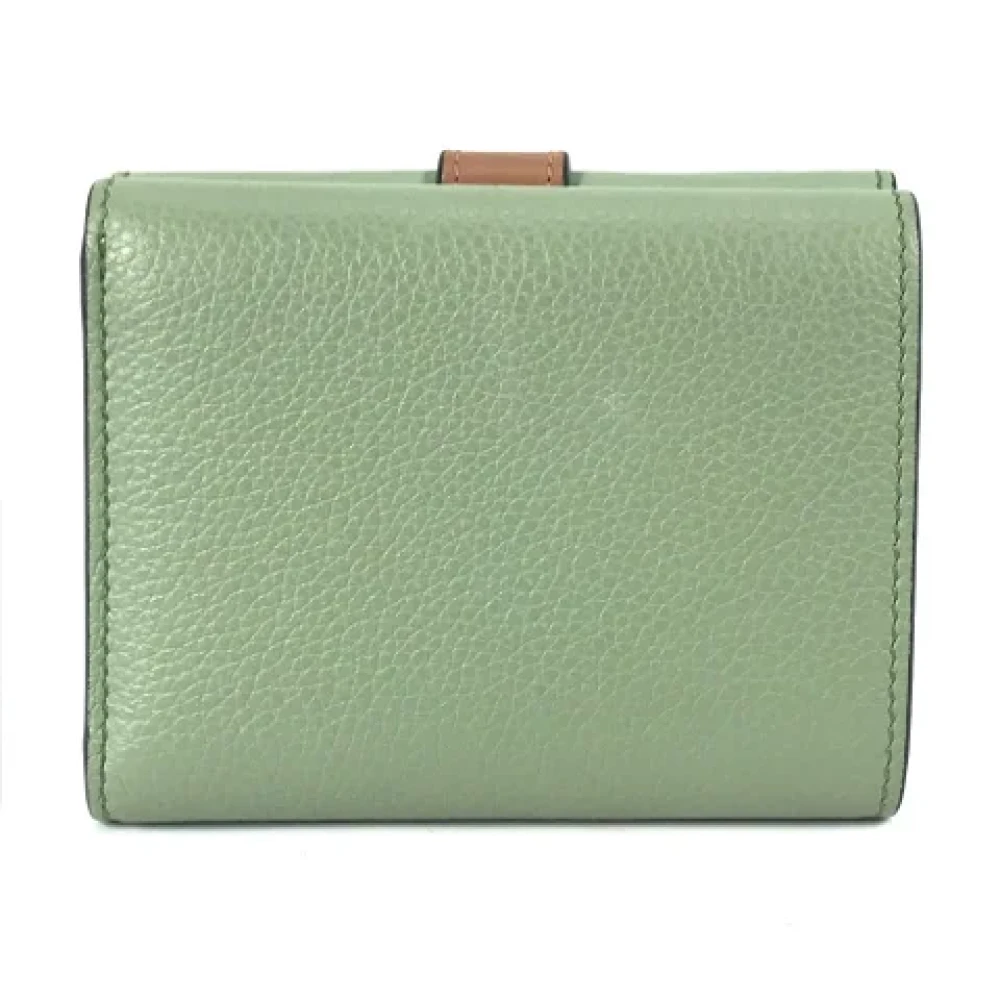 Loewe Pre-owned Leather wallets Green Dames