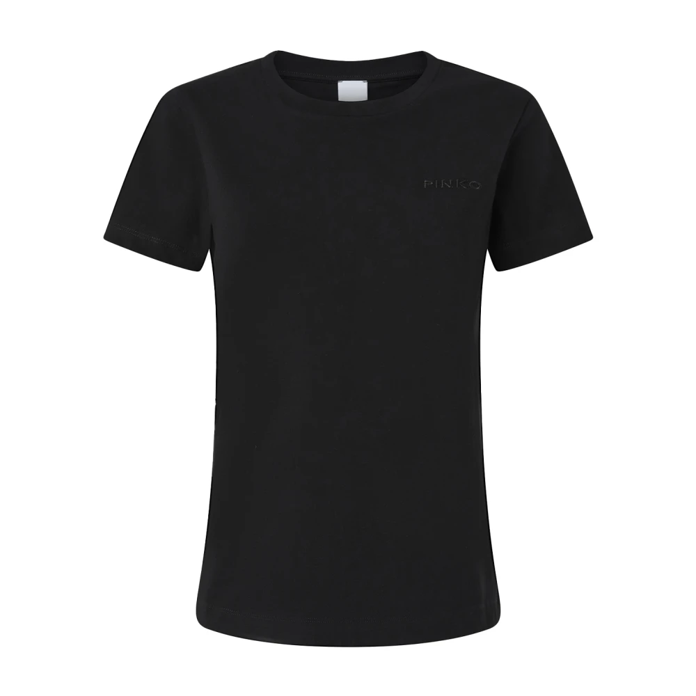 Pinko Casual Katoenen T-Shirt voor Vrouwen Black Dames