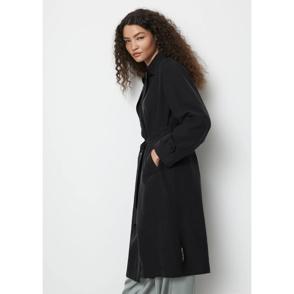Marc O'Polo Flowing Car Coat regular Black Dames