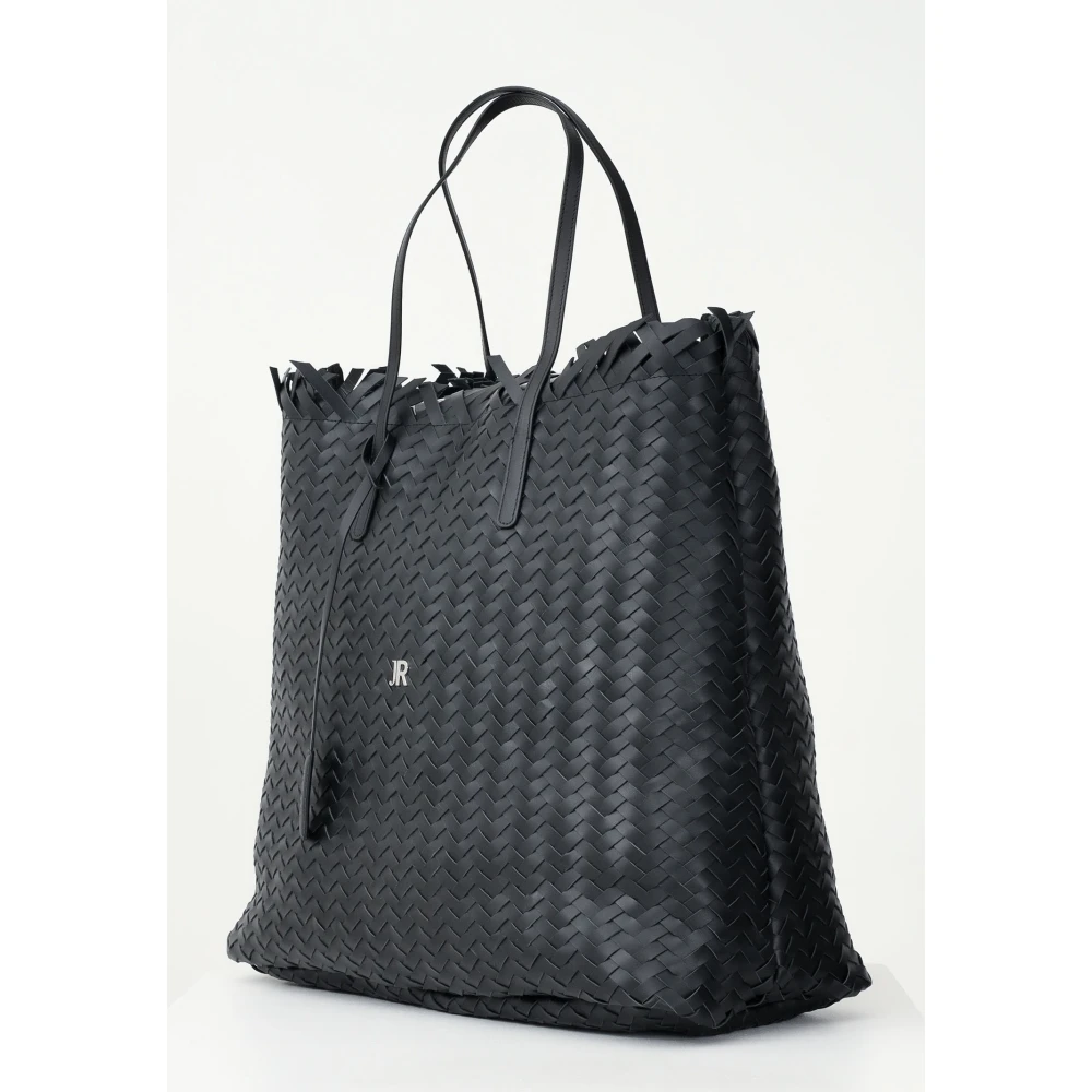 Richmond Zwarte geweven shopper tas Black Dames