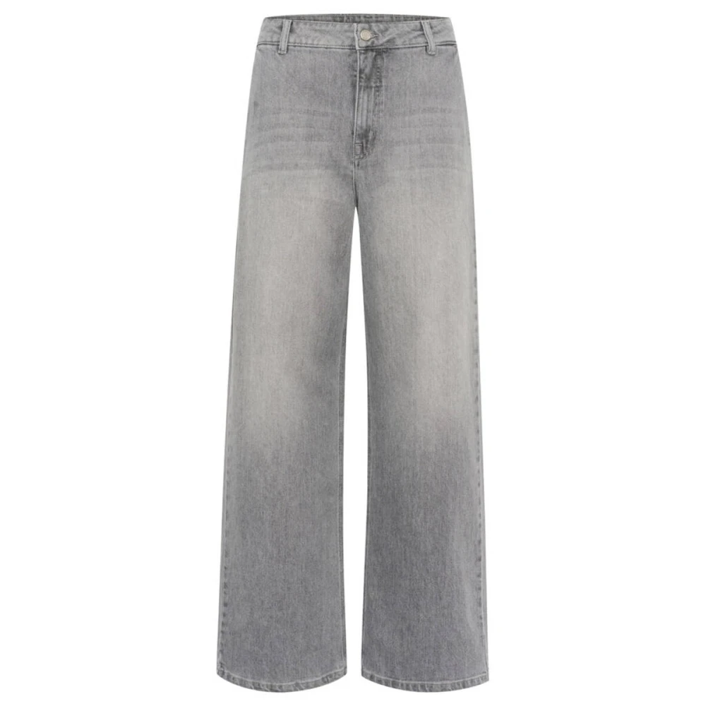 My Essential Wardrobe Hoge Wijde Jeans TusaMW Stijl Gray Dames