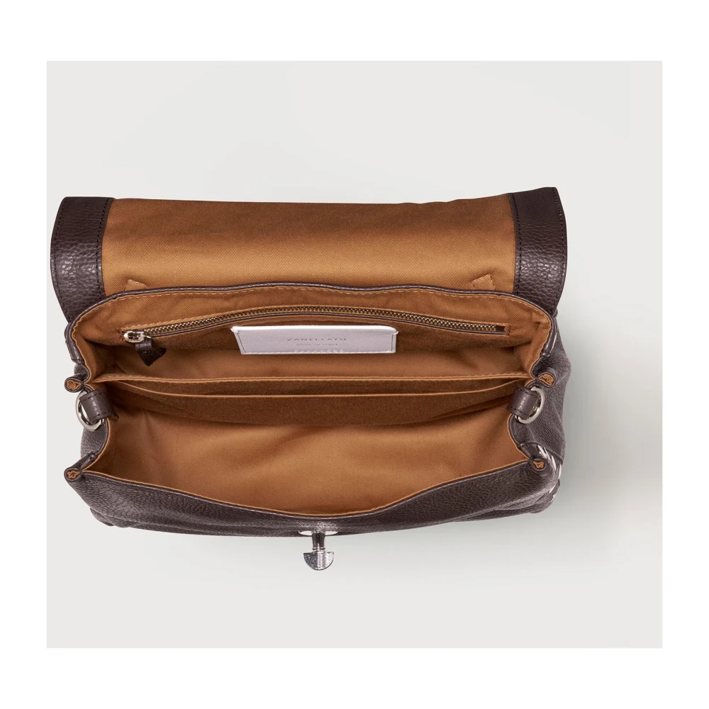 Zanellato Iconische leren schoudertas Brown Dames