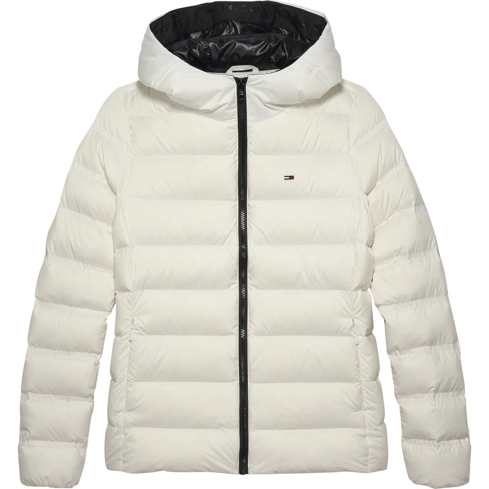 Tommy Jeans Women's White Hooded Down Puffer Jacket