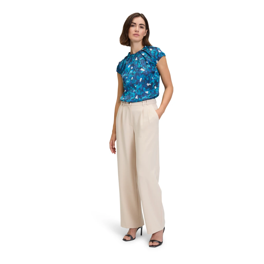 Betty & Co Betoverende korte mouwen blouse Blue Dames