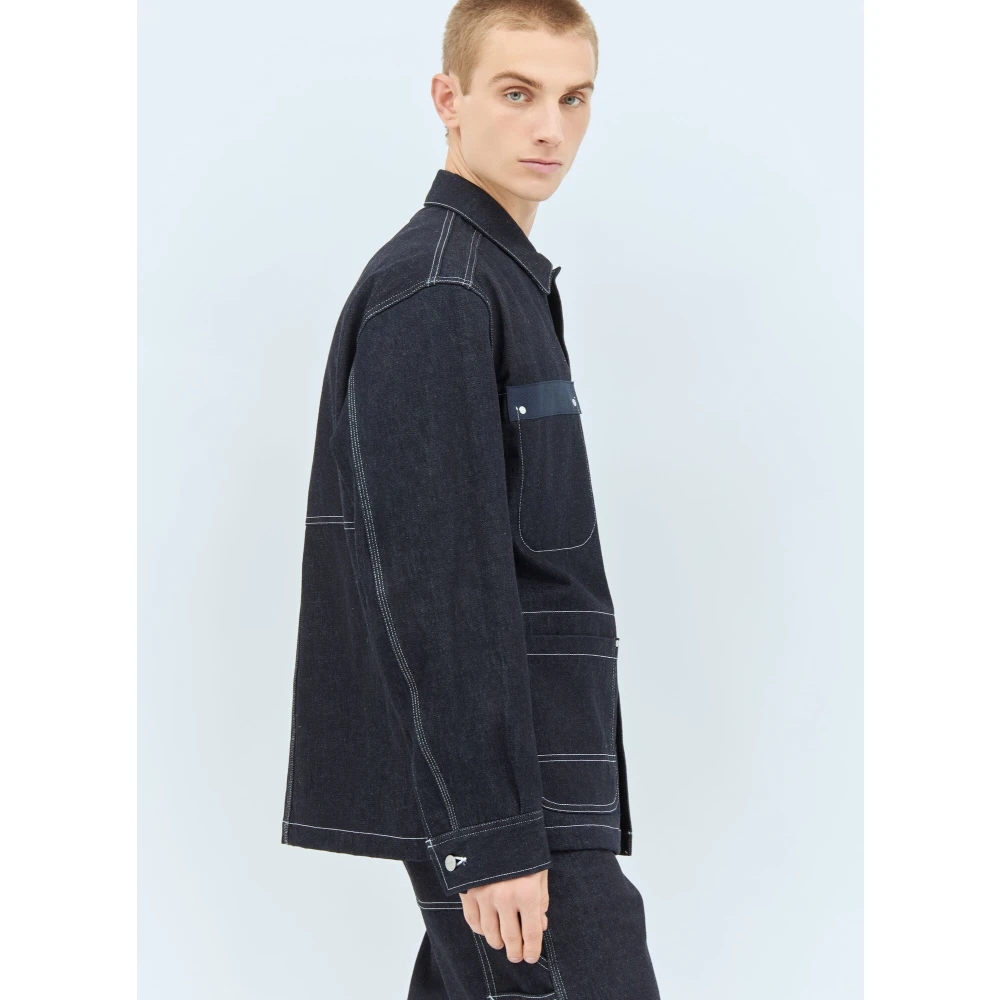 Junya Watanabe Klassieke Denimjas met Topstitching Blue Heren