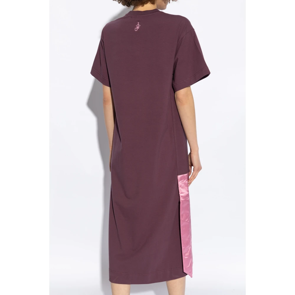 JW Anderson Jurk met inzetstuk Purple Dames