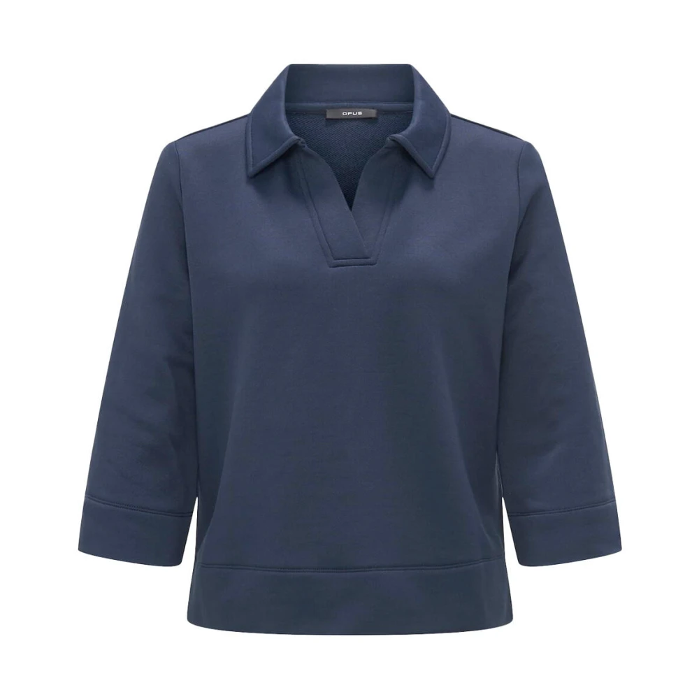Opus Stijlvolle Sweatshirt met Gonut Detail Blue Dames