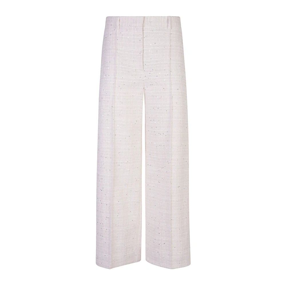Eleventy Cropped Pailletbroek Beige Dames