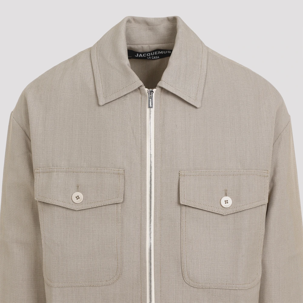 Jacquemus Stijlvolle Nude & Neutrals Jas Beige Heren