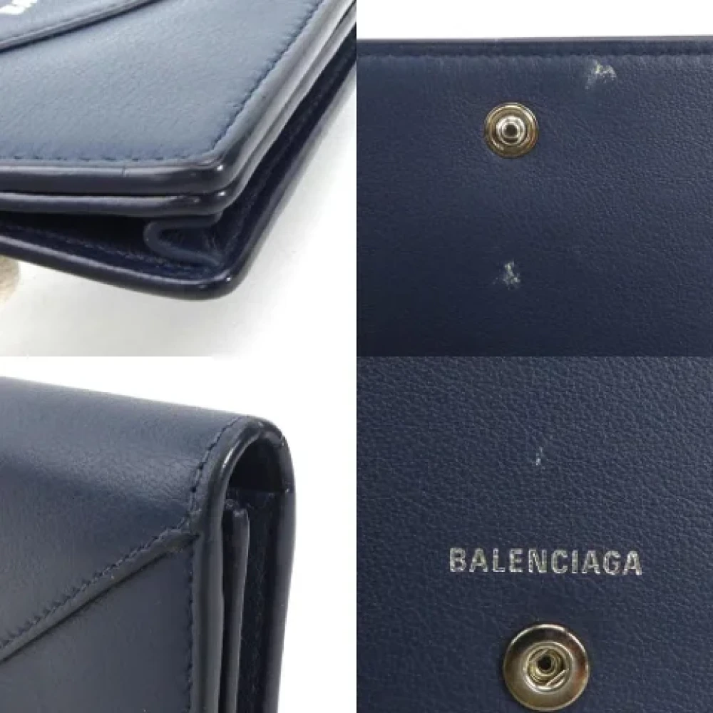 Balenciaga Vintage Pre-owned Leather wallets Blue Dames