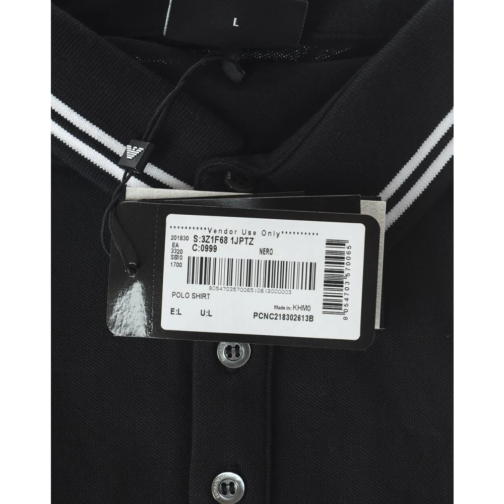 Emporio Armani Klassieke Polo Shirt voor Mannen Black Heren