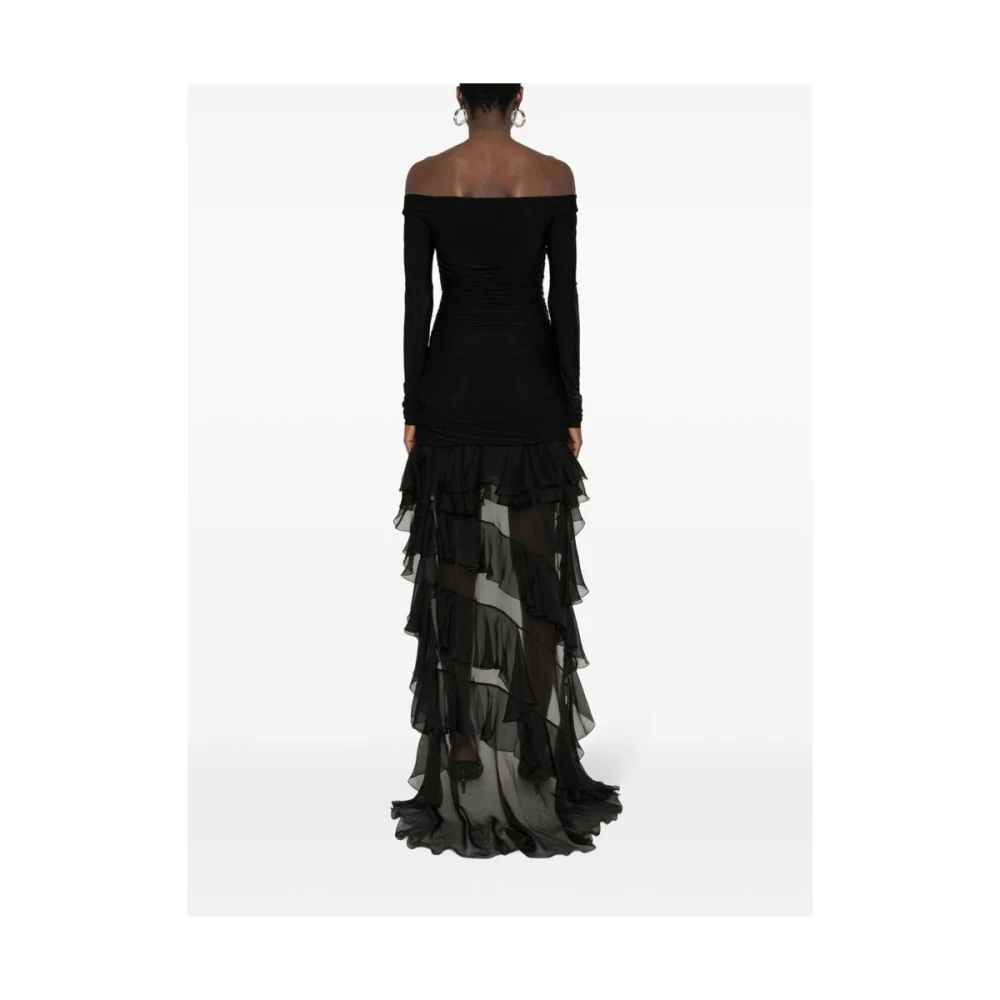 Blumarine Elegante Zwarte Jurk met Uniek Design Black Dames