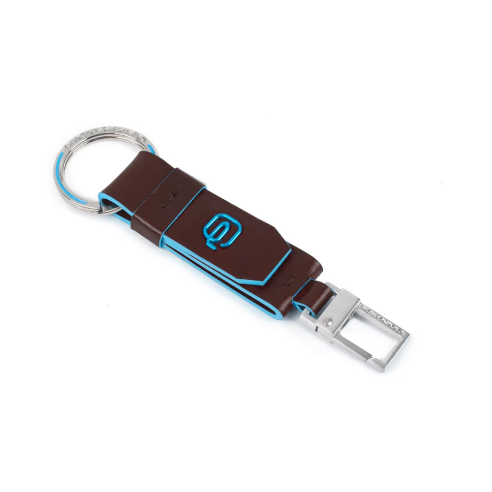 Piquadro Unisex Brown Keychains, One Size, Carabiner Keychain