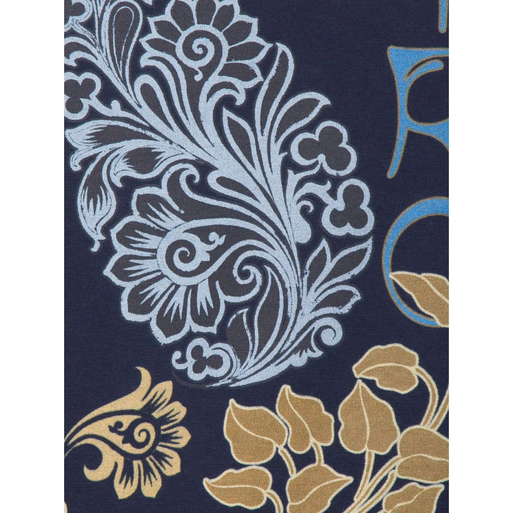 ETRO Blauwe Roma T-shirt Blue Heren