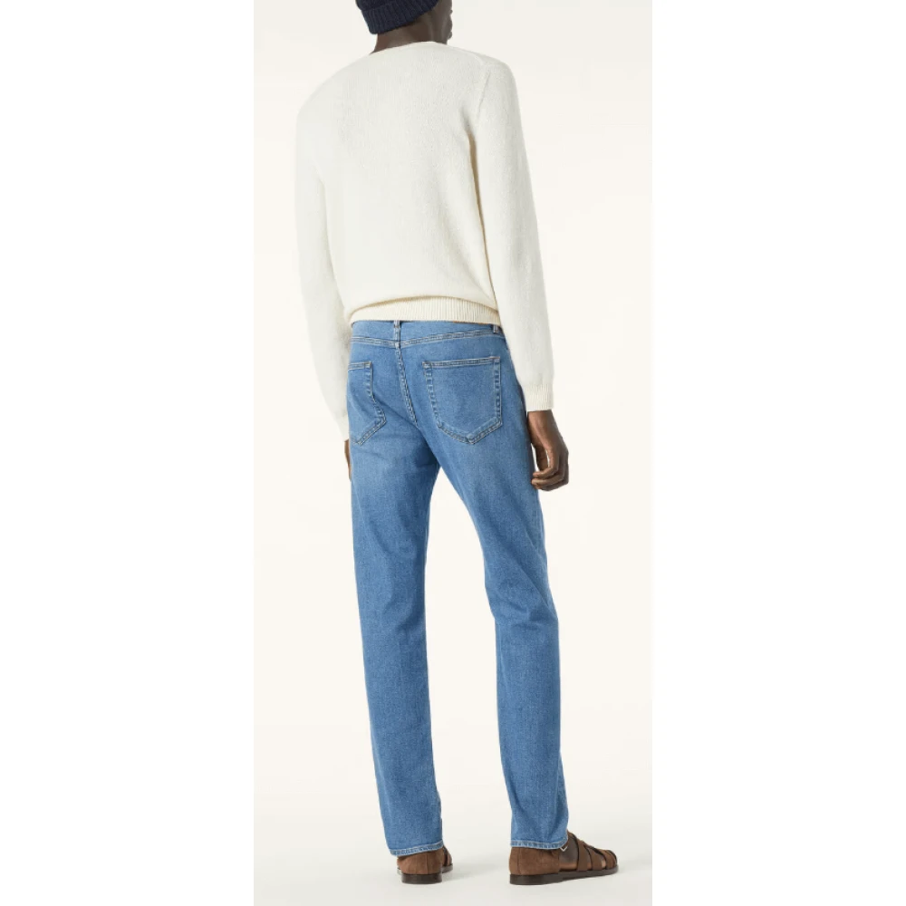 Loro Piana Luxe zachte katoenen broek Blue Heren