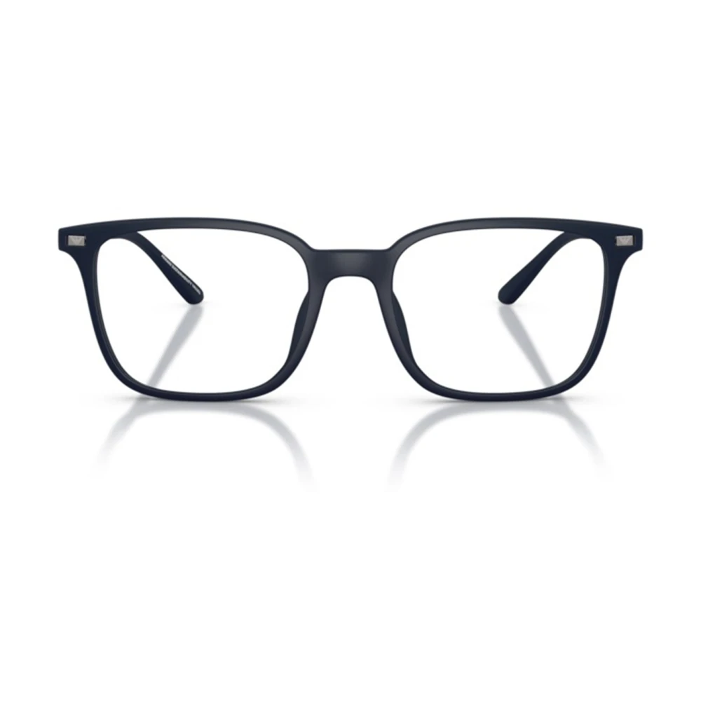 Emporio Armani Brilmontuur met vierkant frame en dunne pootjes Blue Heren