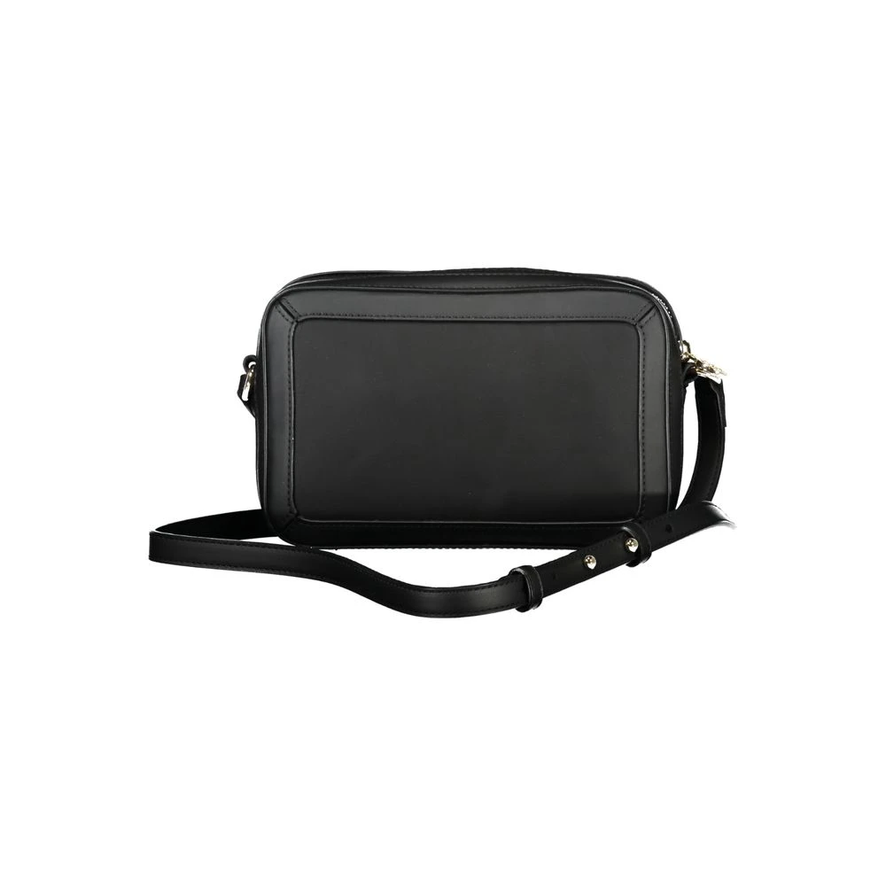 Tommy Hilfiger Zwarte Polyester Schoudertas met Verstelbare Band Black Dames