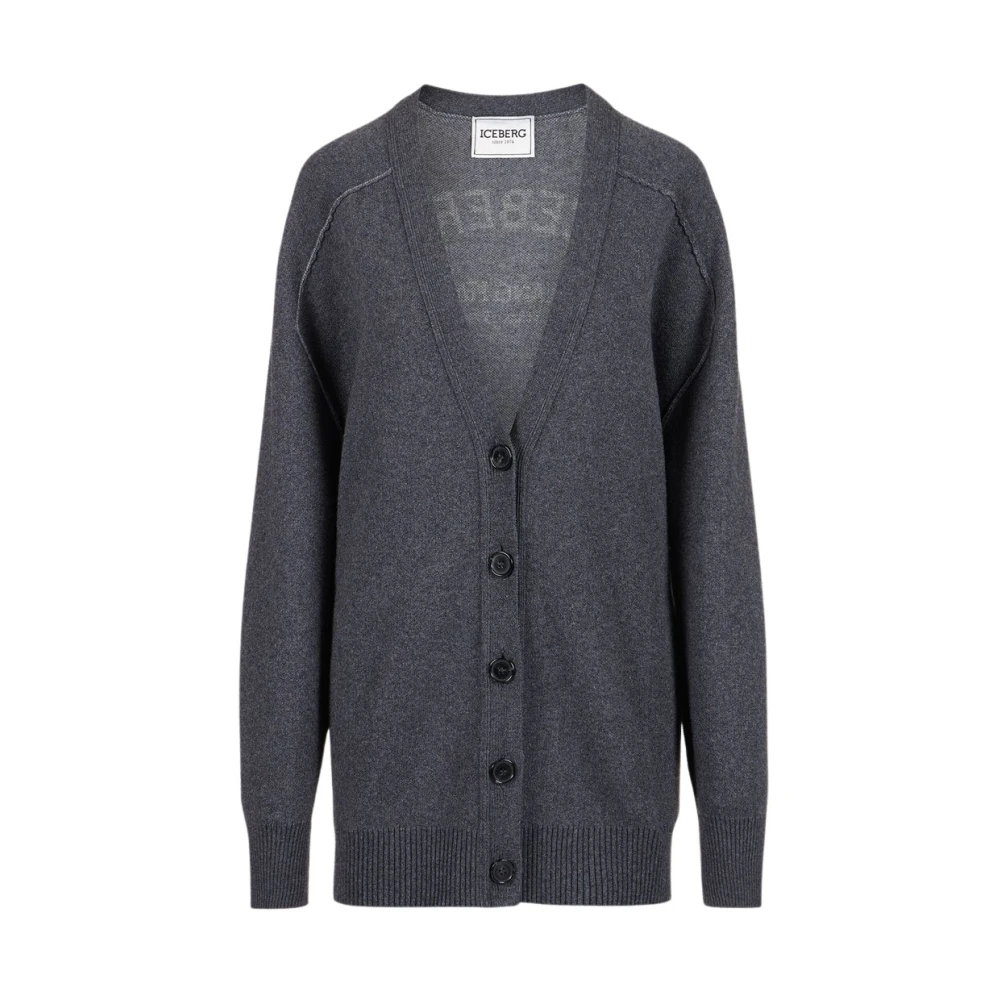Iceberg Antracietgrijze Wollen Blend Vest Gray Dames