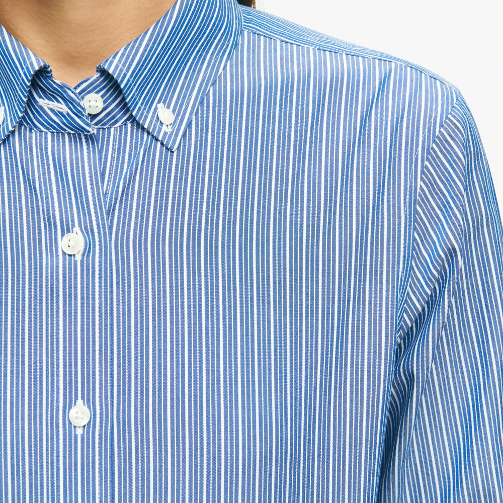 Brooks Brothers Stretch Supima katoenen overhemd met knoop-down kraag kreukvrij Blue Dames