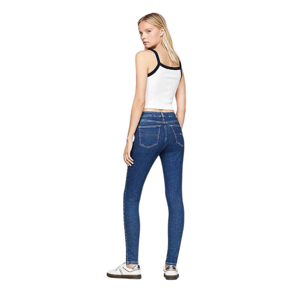 Tommy Hilfiger Asymmetrische Skinny Fit Denim Jeans Blue Dames