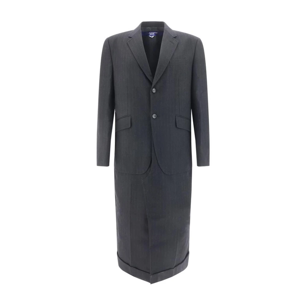Junya Watanabe Pinstripe Blazer Stijl Wollen Jas Black Heren