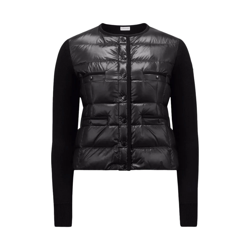 Moncler Gewatteerde wollen vest Elegant Klassiek Black Dames