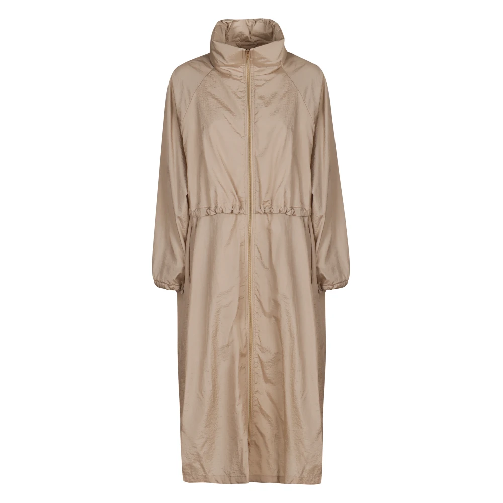 Herno Verstelbare Techno Fabric Jas met Trekkoord Beige Dames