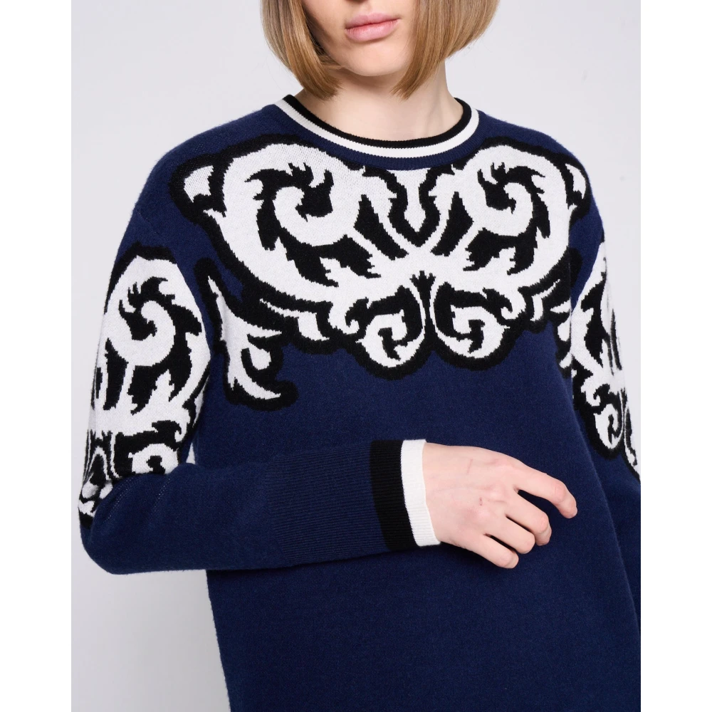 Silvian Heach Gebreide Jurk met Decoraties Blue Dames