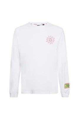 Bomull T-shirt med Frontbroderi