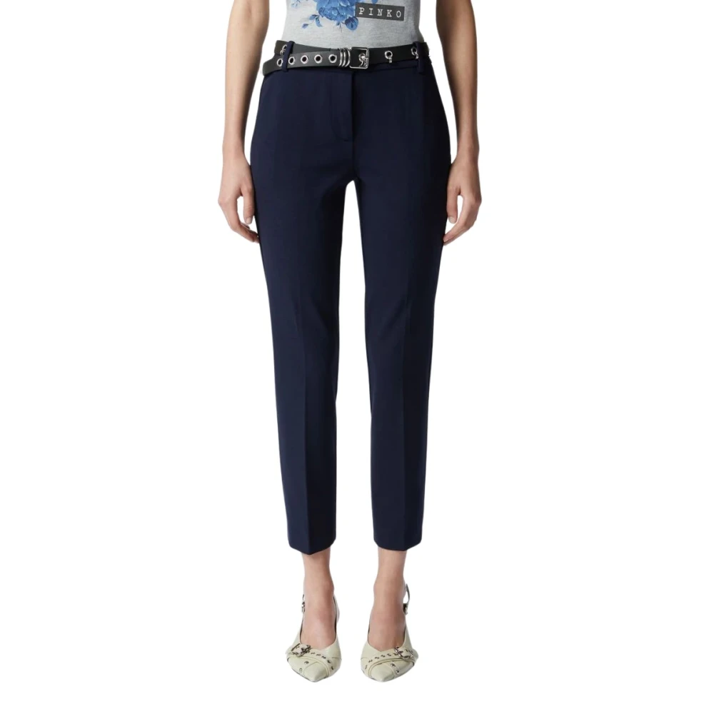 pinko Elegante Cigarette-fit Broek Blue Dames