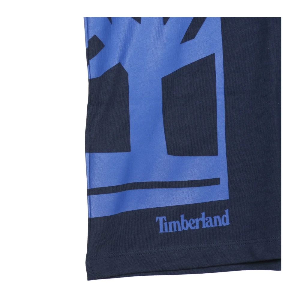 Timberland Zwart Iris Logo T-shirt Blue Heren