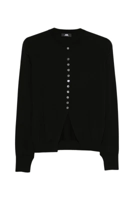 Cardigan med rund hals