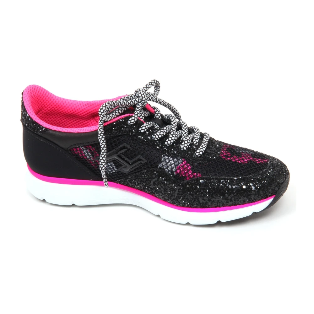 Hogan Glitter Mesh Schoen Dames Schoenen Zwart