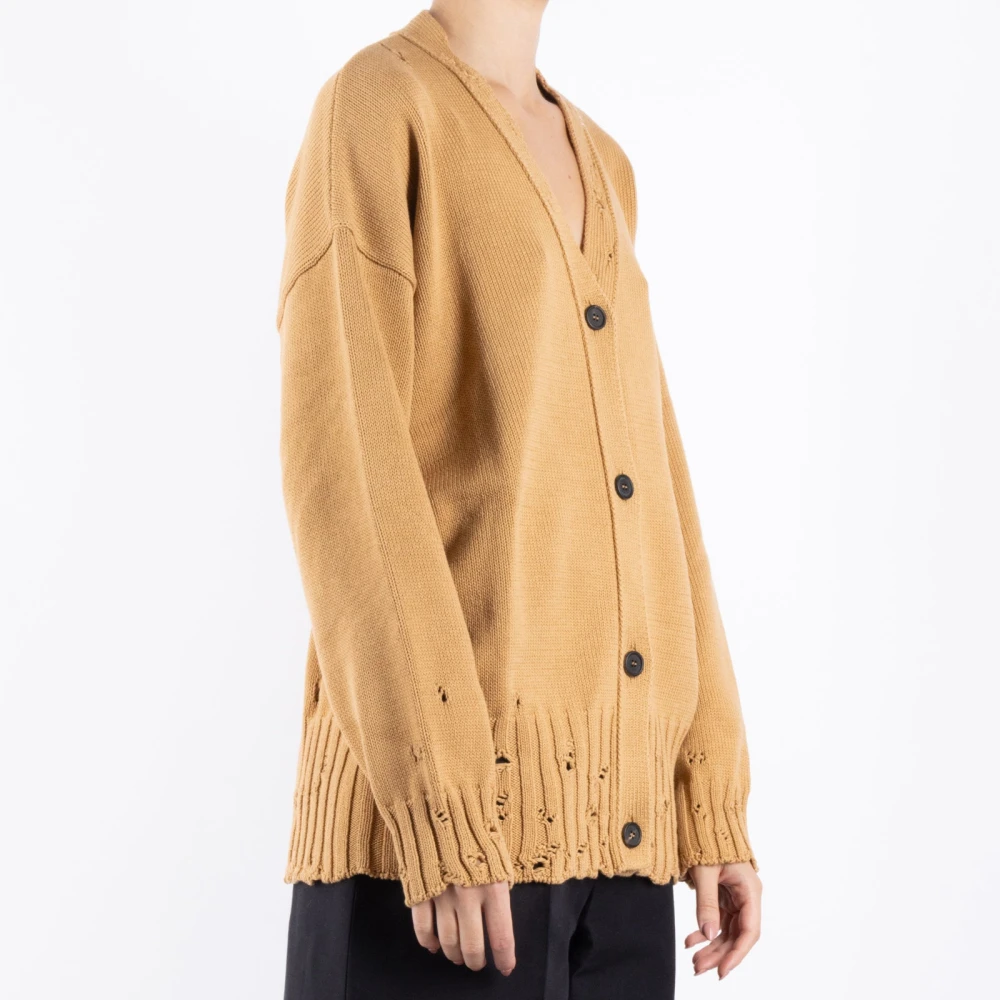Marni Gebreide Vest in Kameelkleur Brown Dames