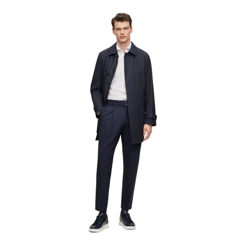 Boss Marine Stretch-Wol Regular-Fit Jas Blue Heren
