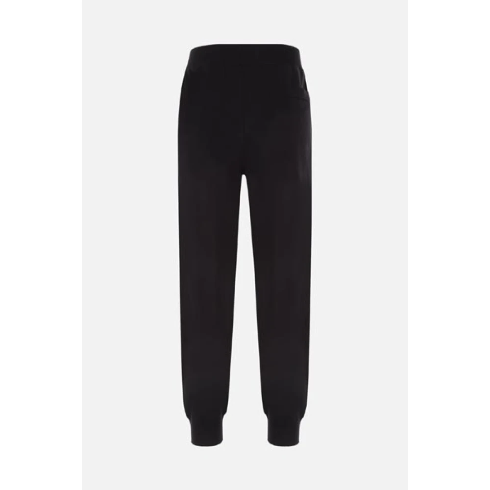 Givenchy Zwarte wollen gebreide joggingbroek met logo detail Black Heren