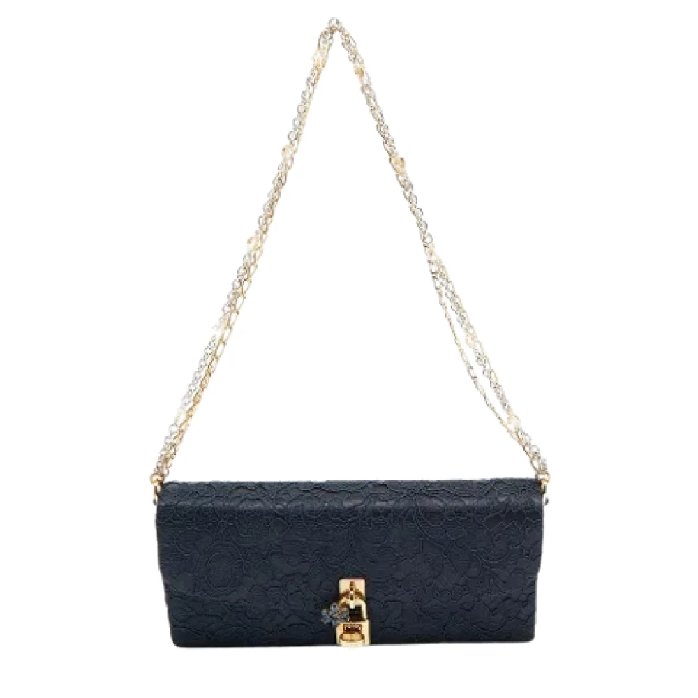 Dolce & Gabbana Pre-owned Satin shoulder-bags Blue Dames