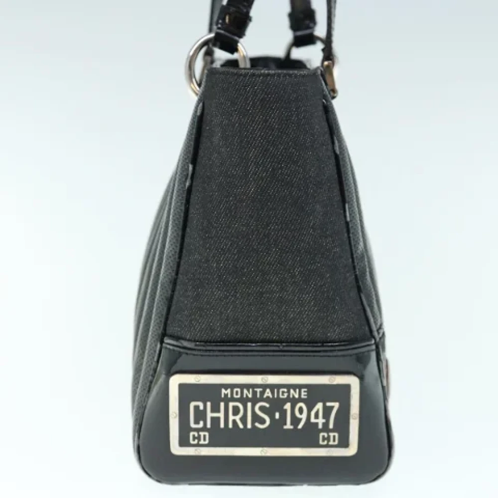 Dior Vintage Pre-owned Canvas handbags Black Dames