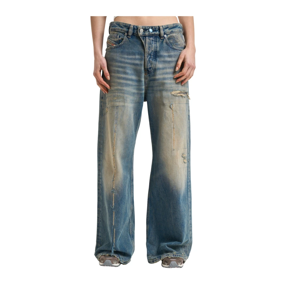 Diesel Women's Blue Wide Jeans, W28, 1996 D-Sire Jeans