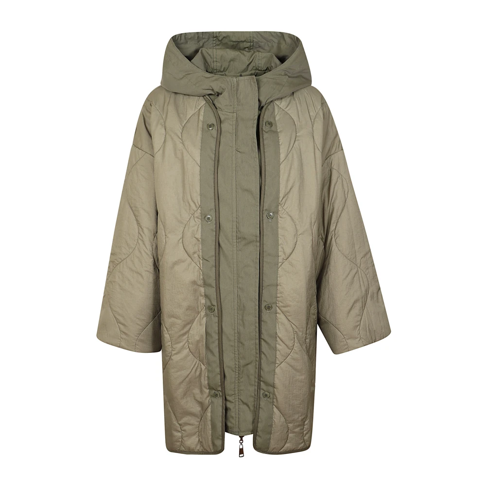 Max Mara Weekend Omkeerbare katoenen parka in khaki Green Dames