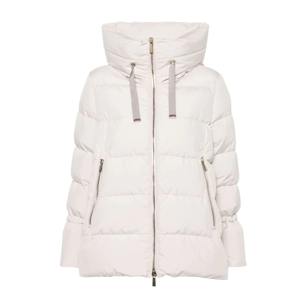 Moorer Women's White Winter Jackets,, Gadia Jacket Large